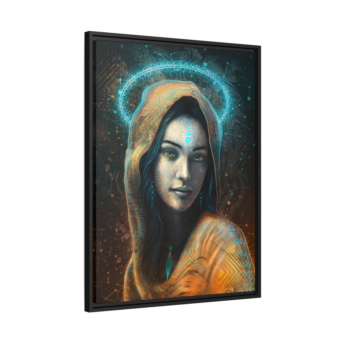 "QUANTA" Matte Canvas, Black Frame