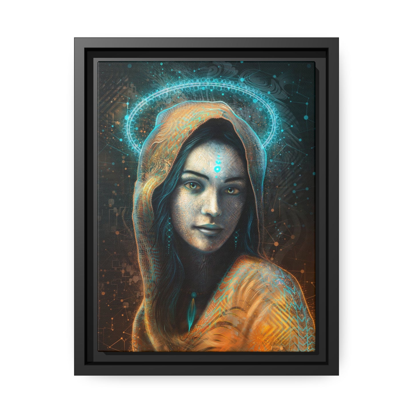 "QUANTA" Matte Canvas, Black Frame