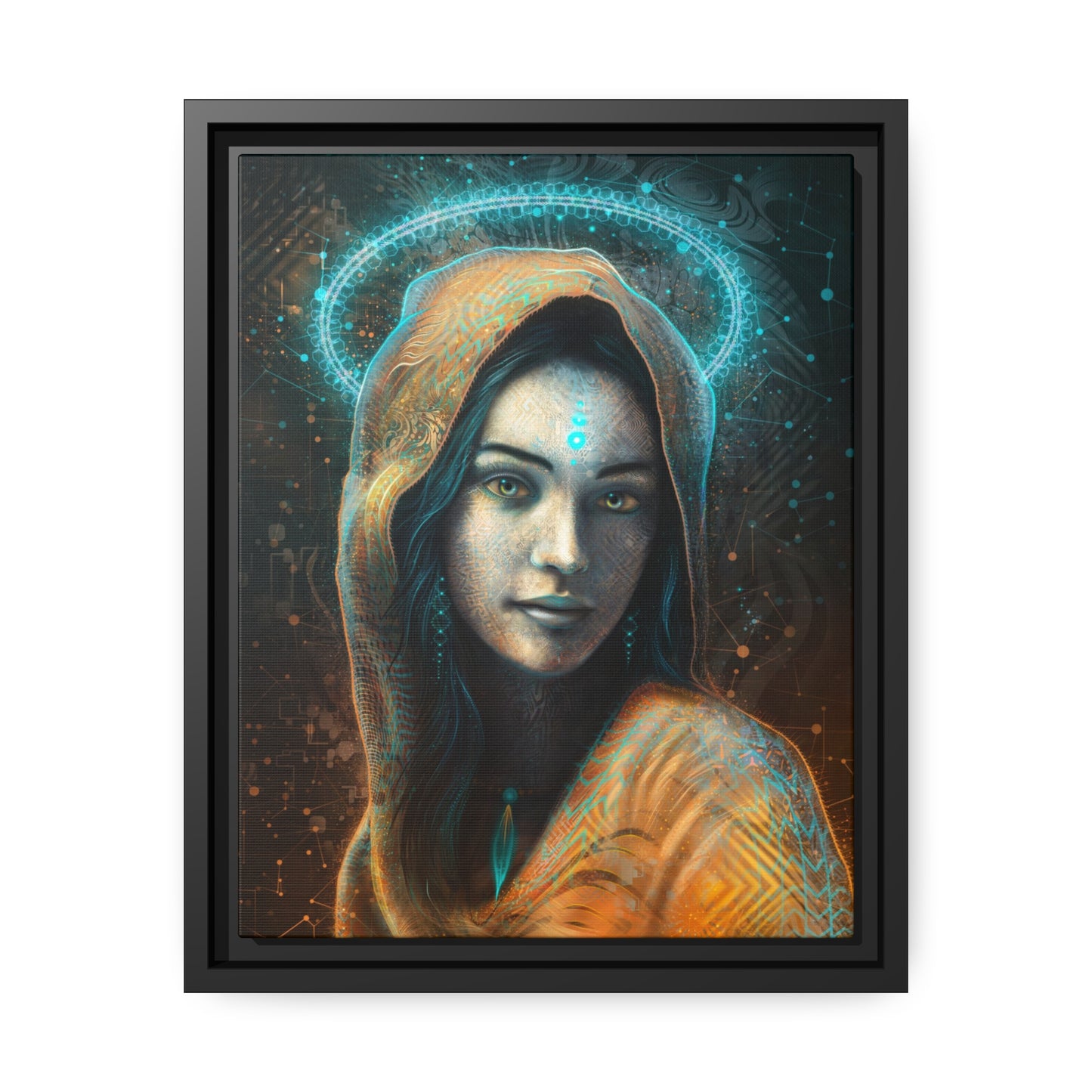 "QUANTA" Matte Canvas, Black Frame