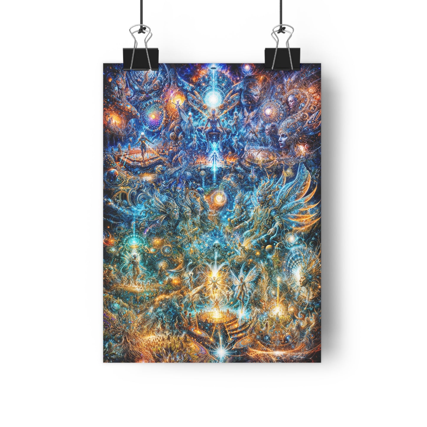 "Genesis of the Cyber Pantheon - Dawn of the Singularity" Giclée Art Print