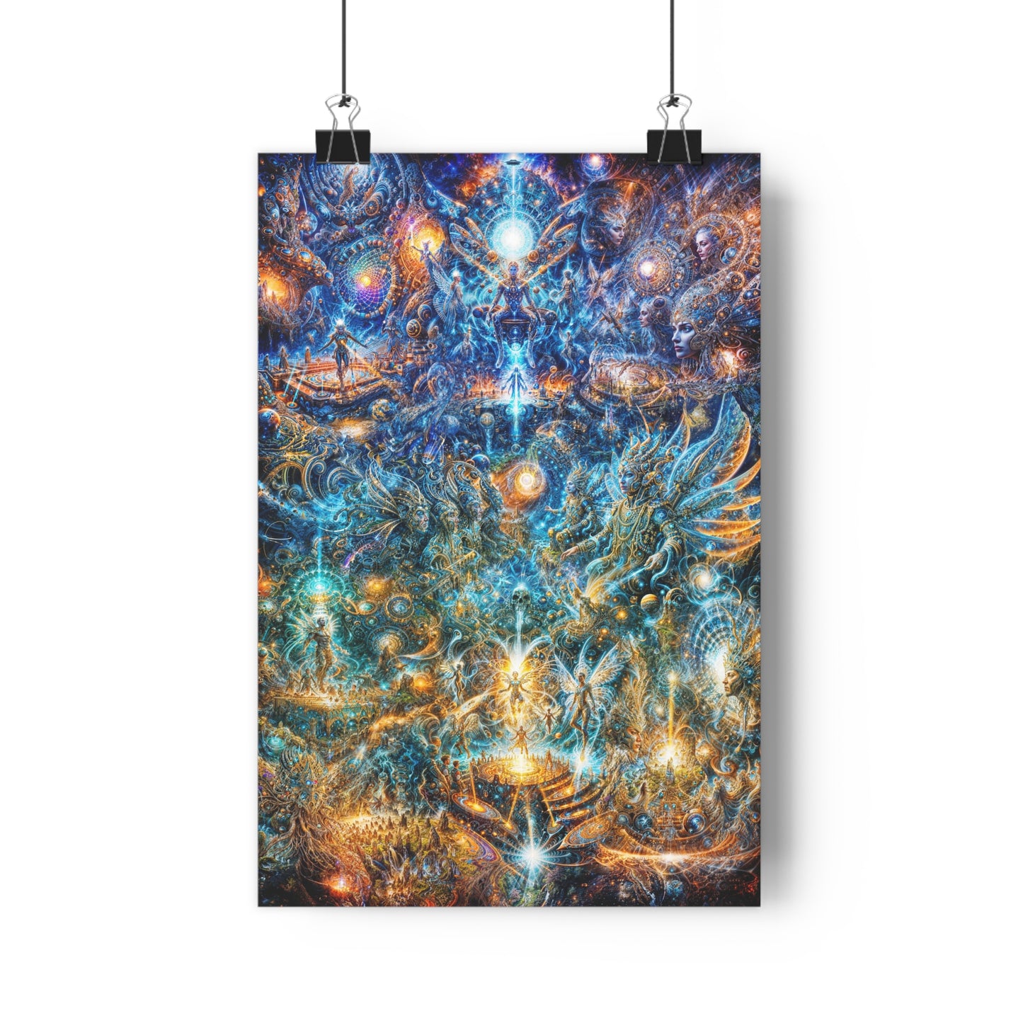 "Genesis of the Cyber Pantheon - Dawn of the Singularity" Giclée Art Print