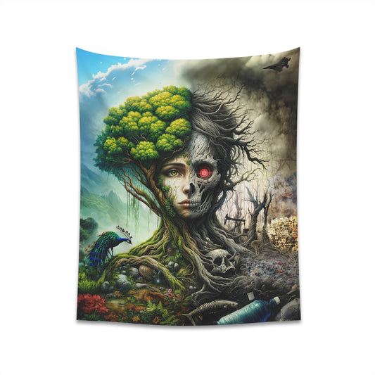 "ECO DICHOTOMY" Printed Wall Tapestry