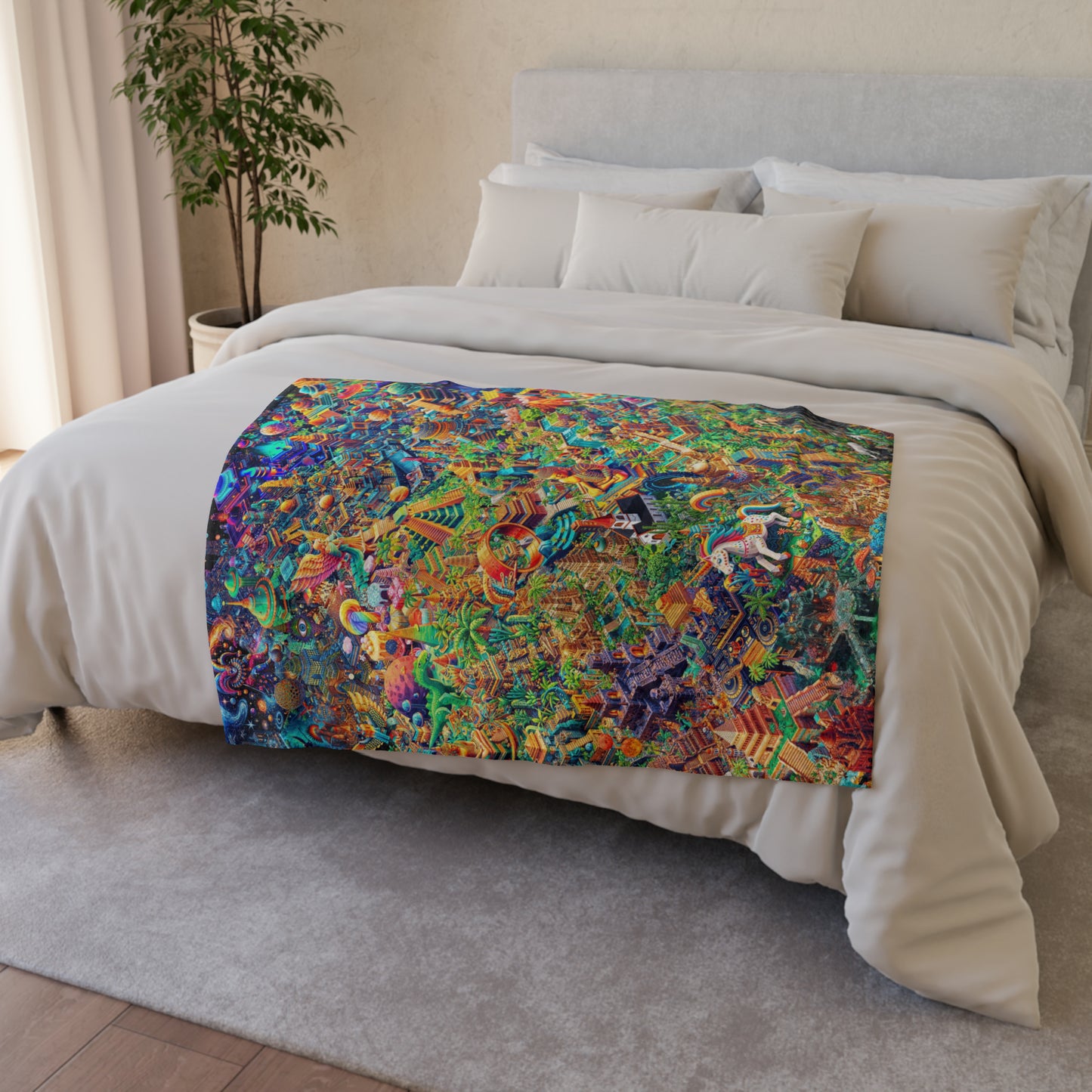 "Wild Eye Kandy" Soft Polyester Blanket