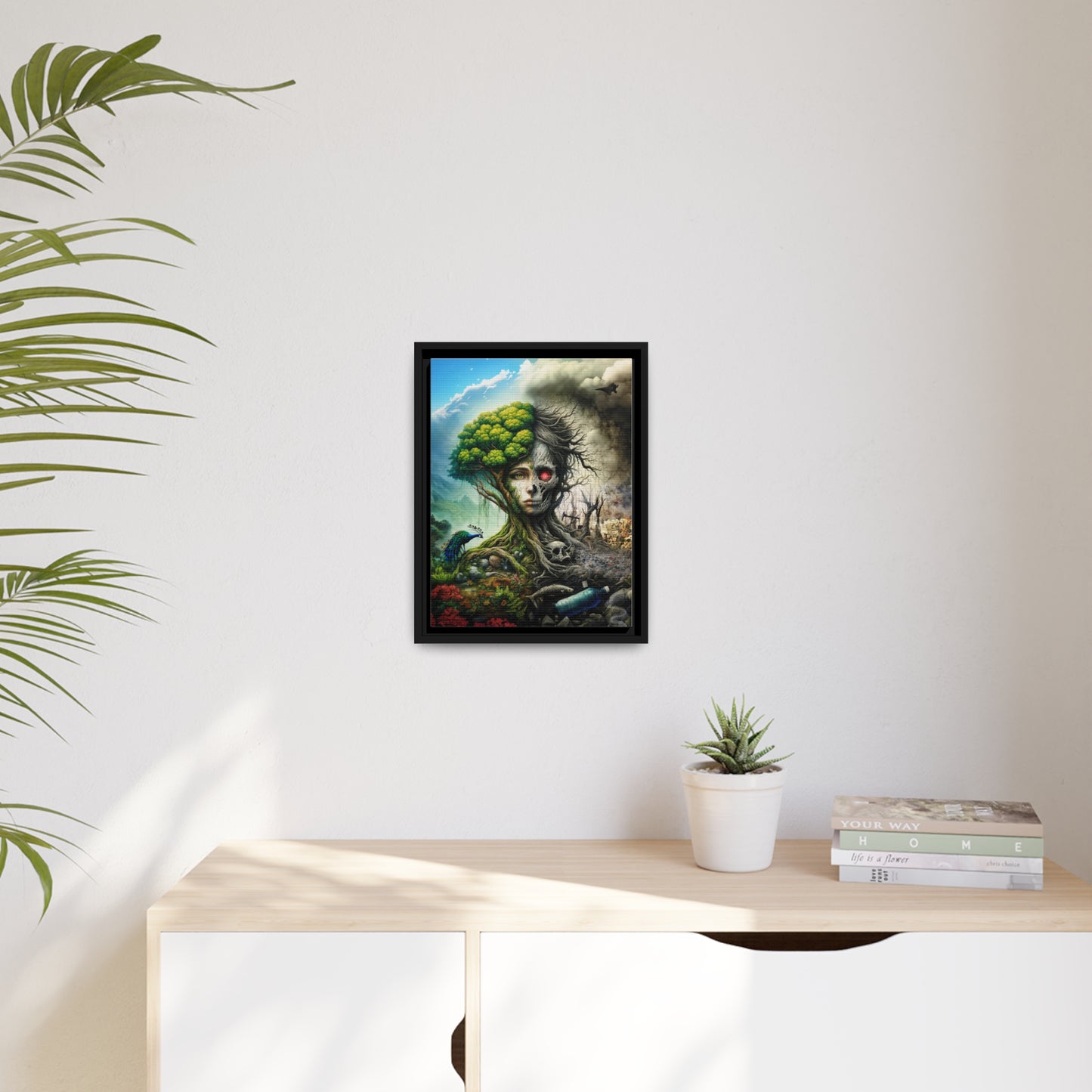 "ECO DICHOTOMY" Matte Canvas, Black Frame