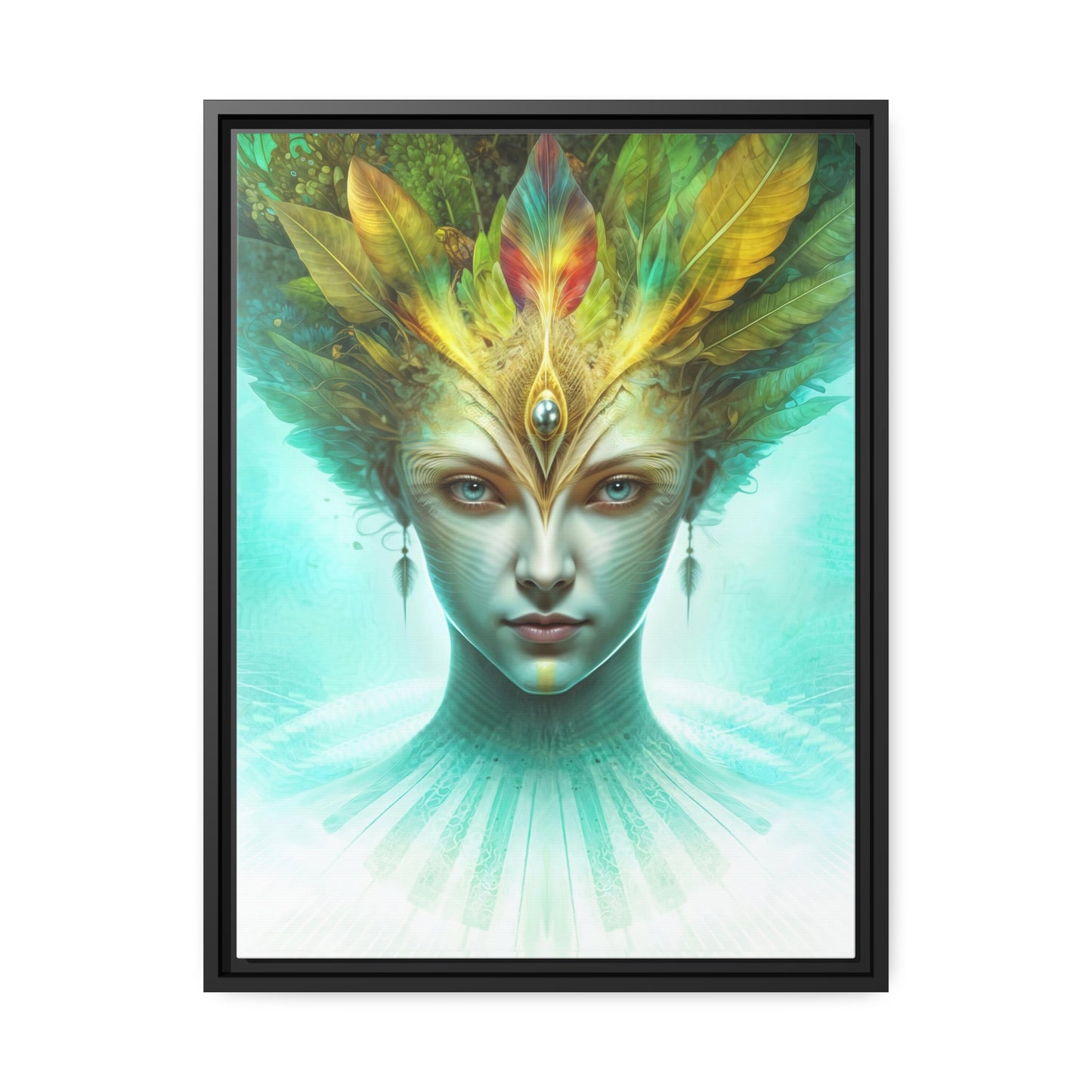 "AWAKENING AHIMSA" Matte Canvas, Black Frame