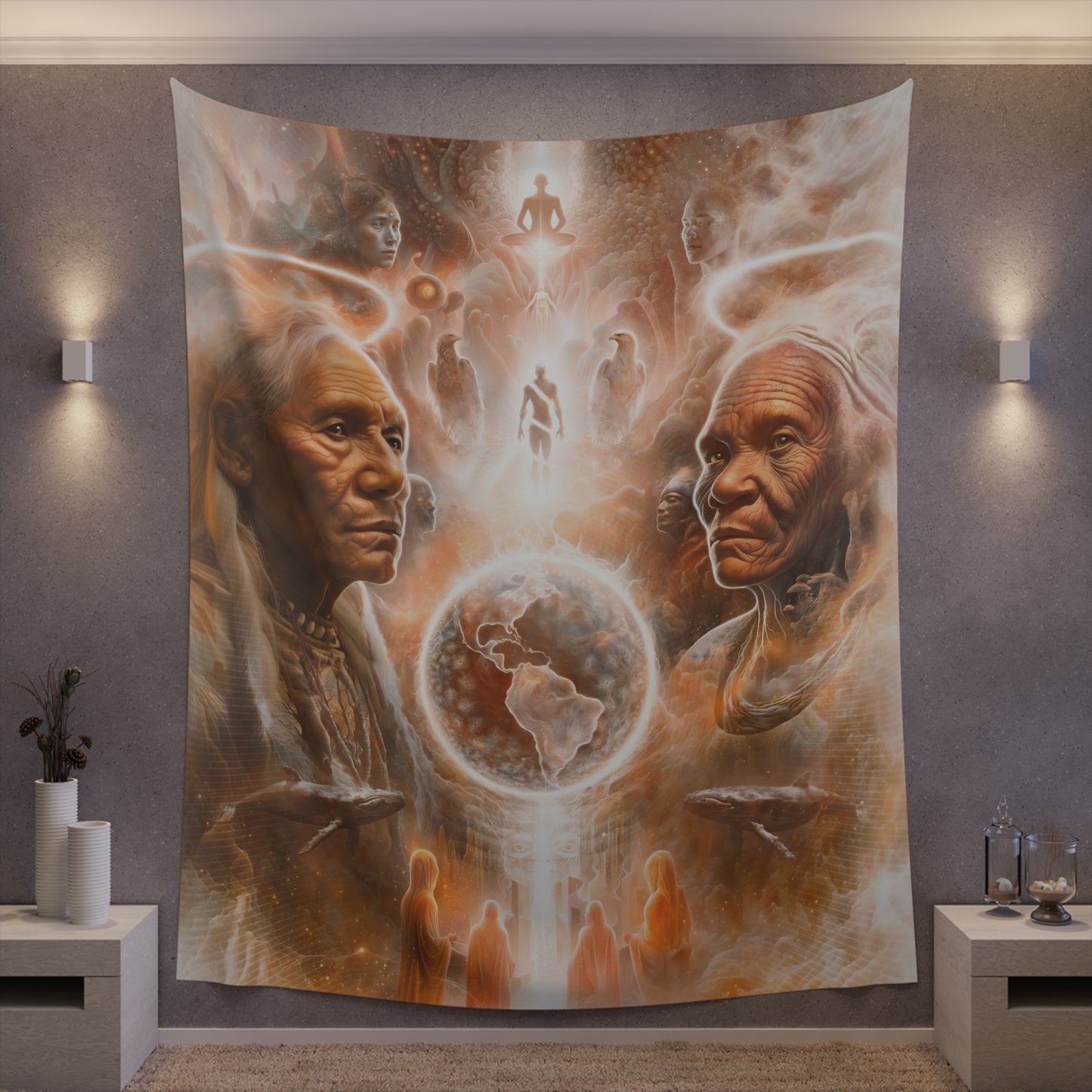 "GUARDIANS" Printed Wall Tapestry