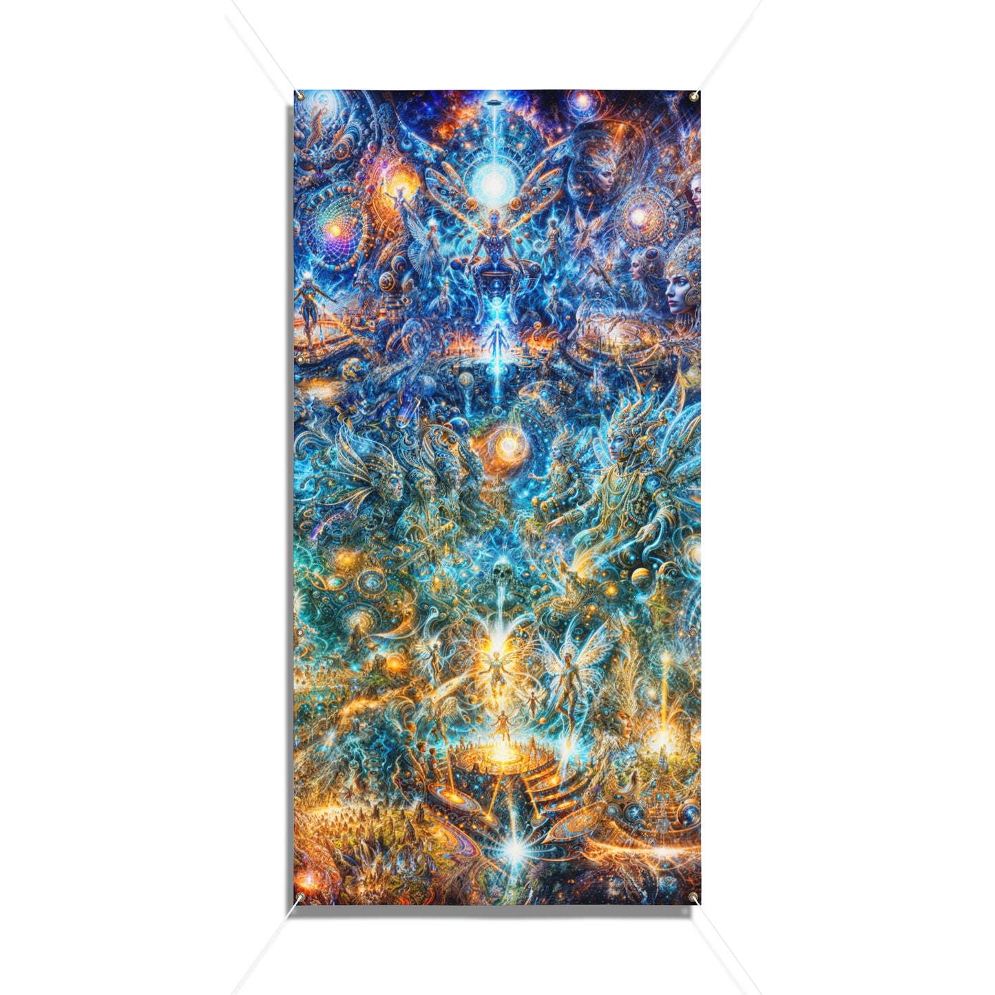 "Genesis of the Cyber Pantheon - Dawn of the Singularity"  Vinyl Banners