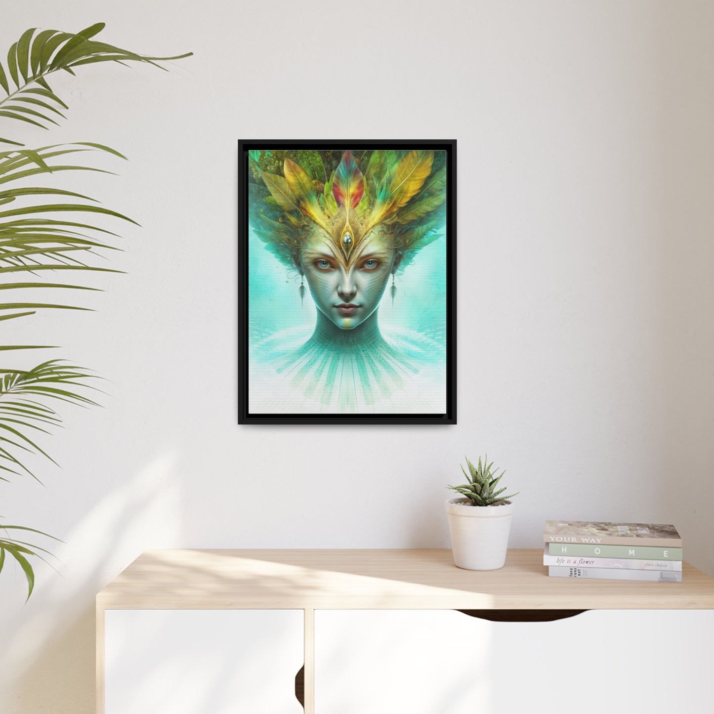 "AWAKENING AHIMSA" Matte Canvas, Black Frame