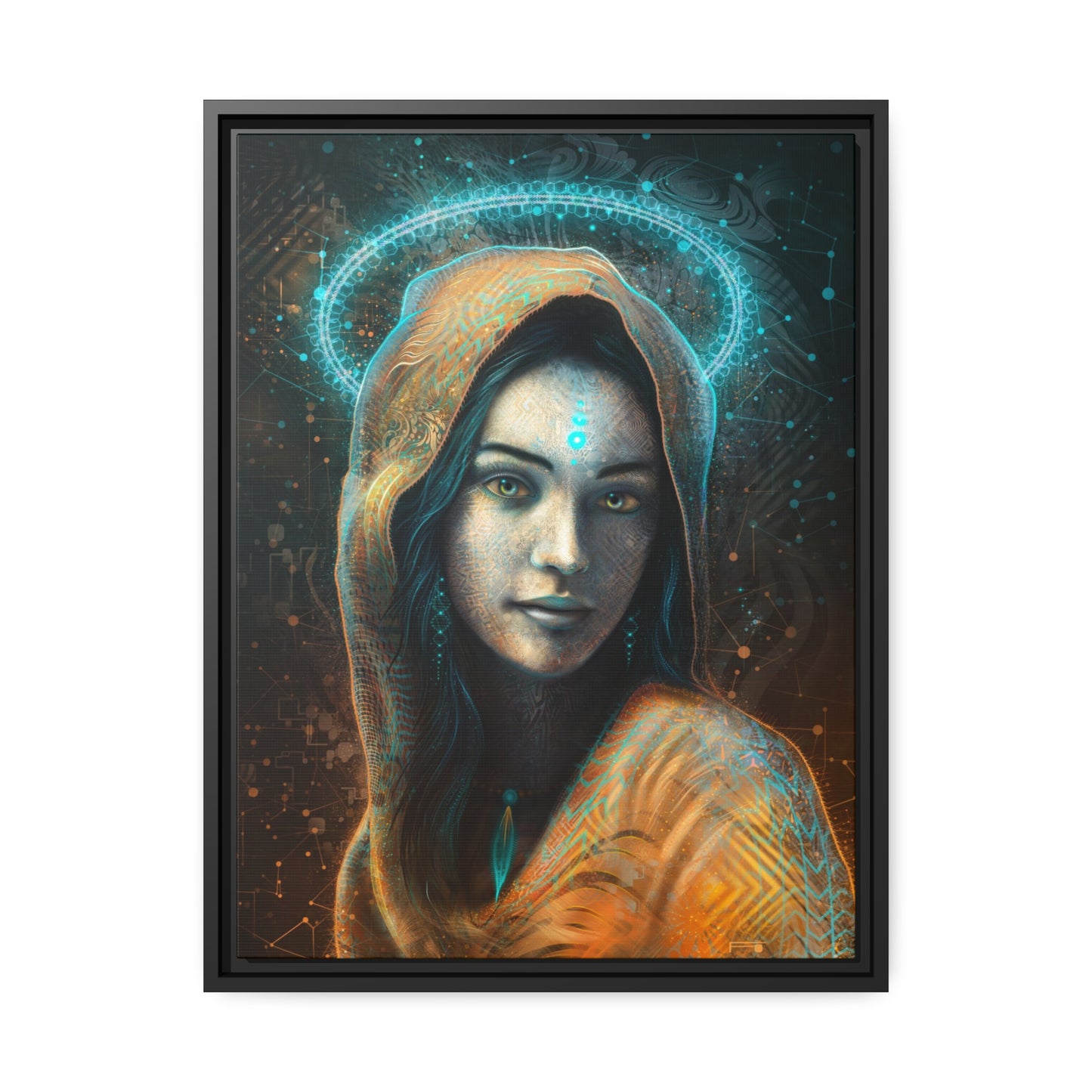 "QUANTA" Matte Canvas, Black Frame