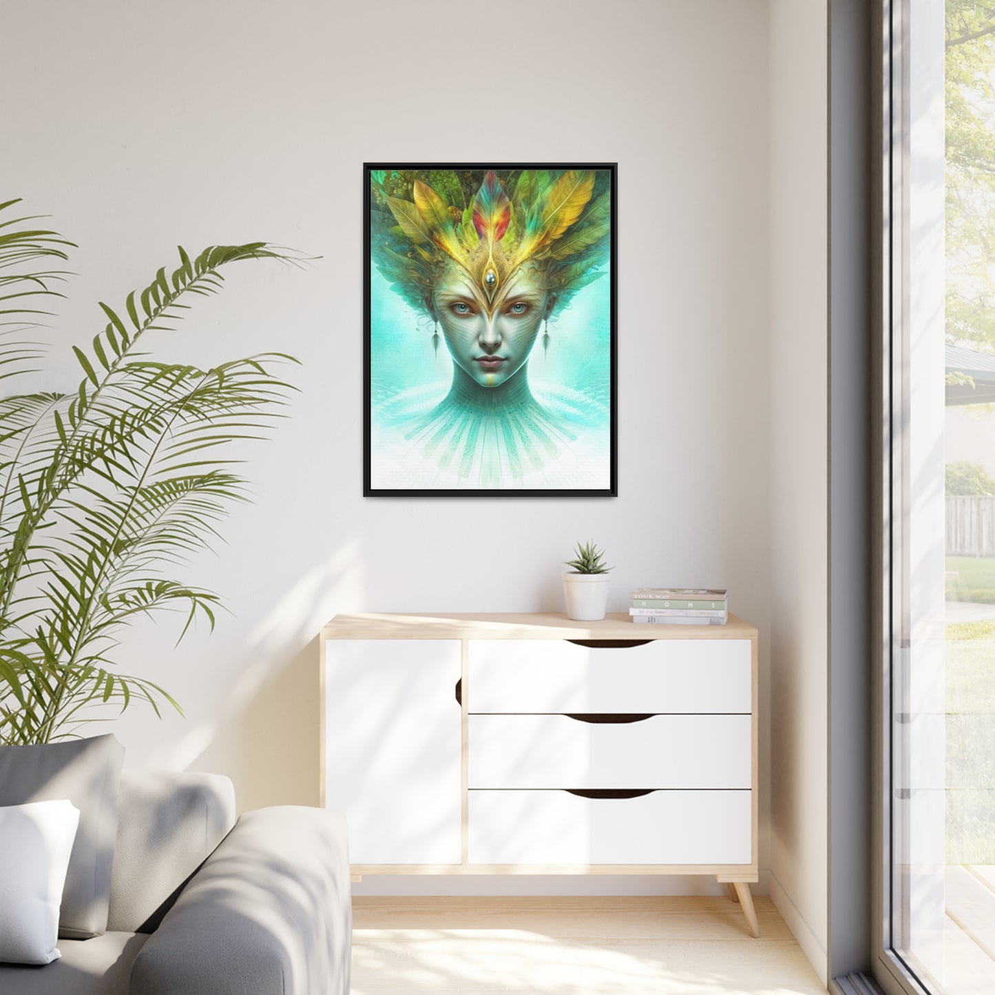 "AWAKENING AHIMSA" Matte Canvas, Black Frame