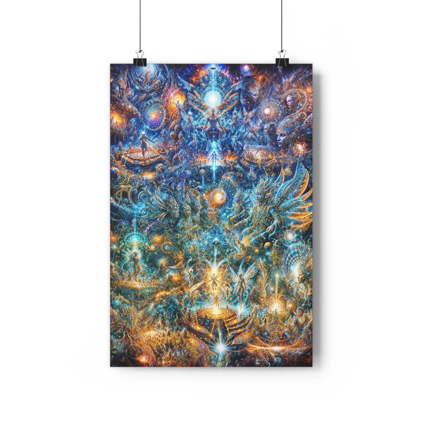 "Genesis of the Cyber Pantheon - Dawn of the Singularity" Giclée Art Print