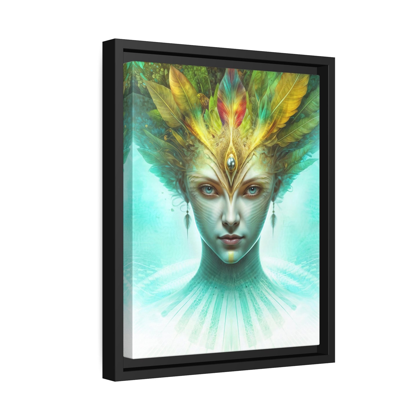 "AWAKENING AHIMSA" Matte Canvas, Black Frame