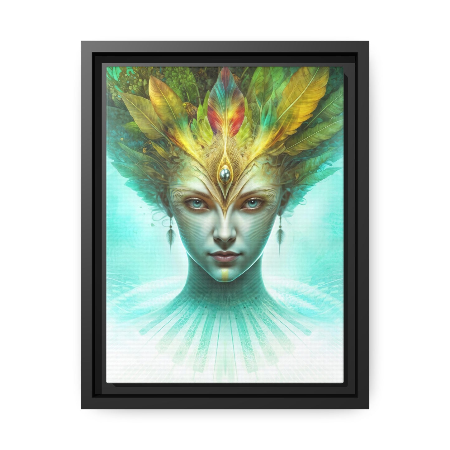 "AWAKENING AHIMSA" Matte Canvas, Black Frame