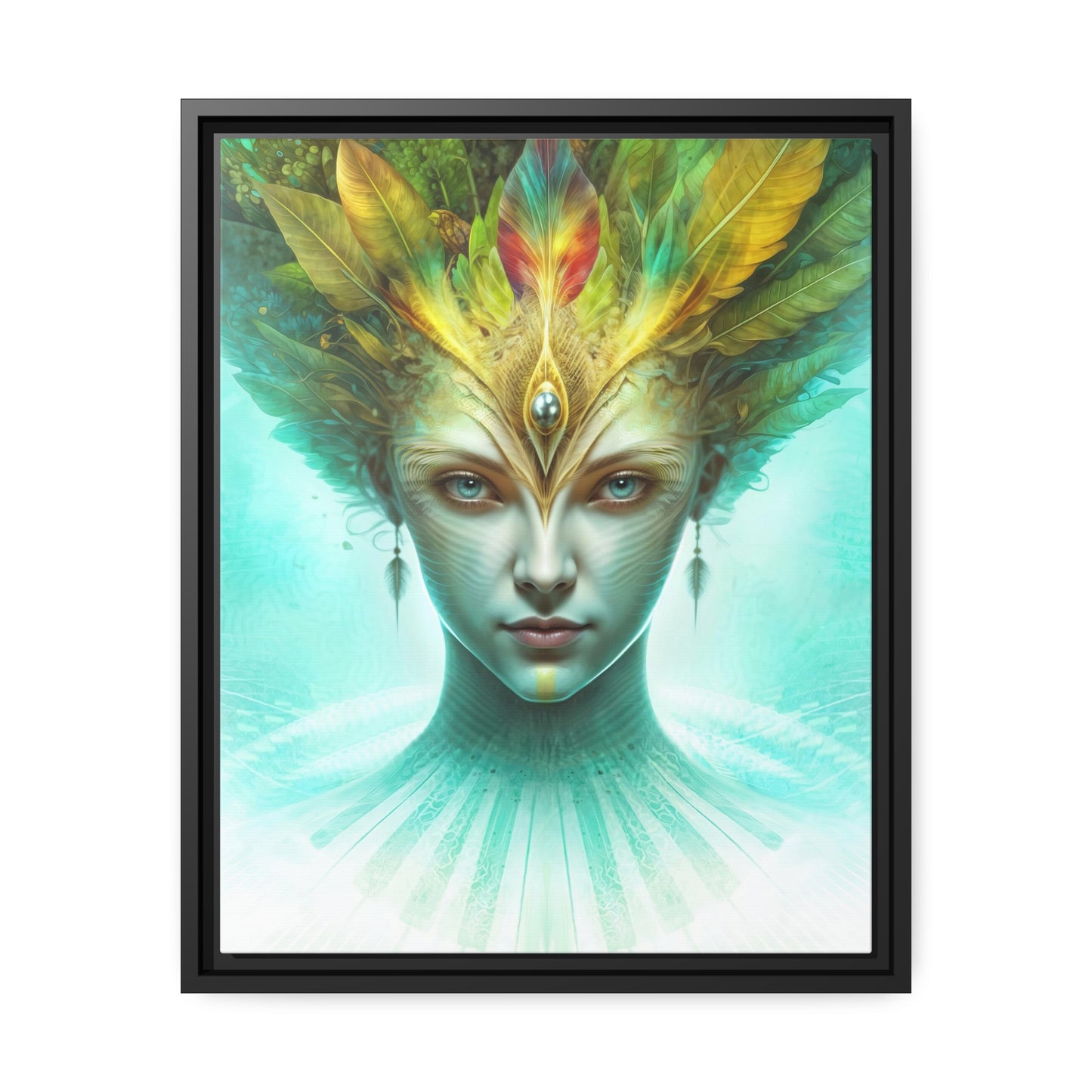 "AWAKENING AHIMSA" Matte Canvas, Black Frame