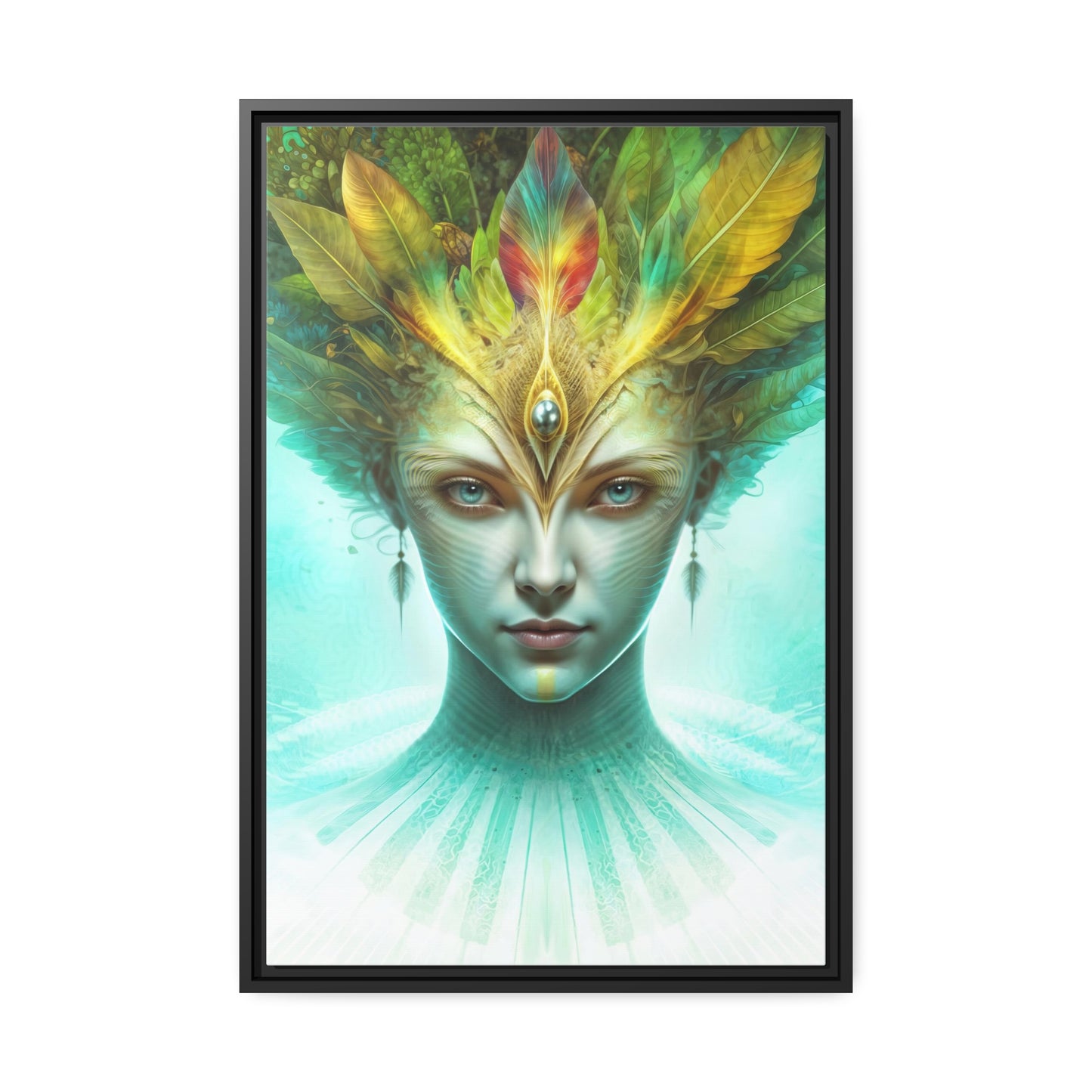 "AWAKENING AHIMSA" Matte Canvas, Black Frame