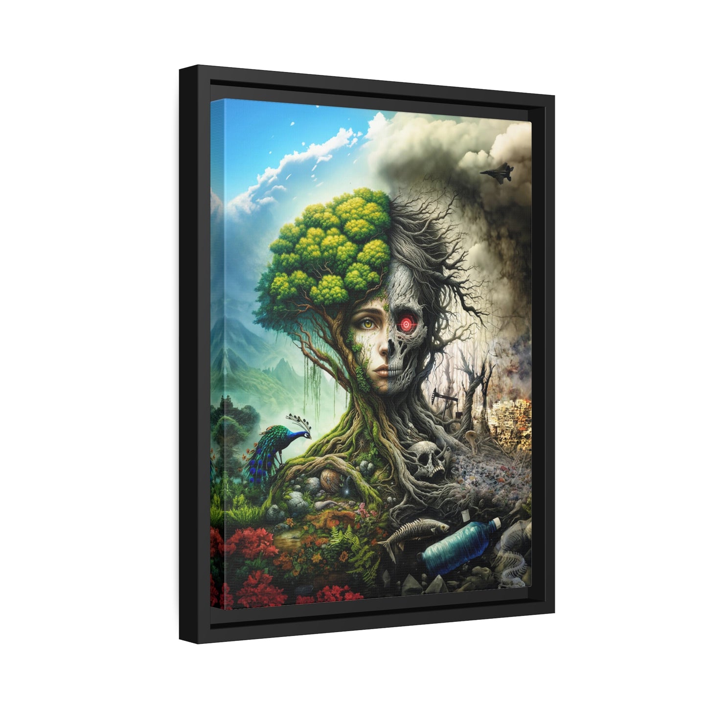 "ECO DICHOTOMY" Matte Canvas, Black Frame