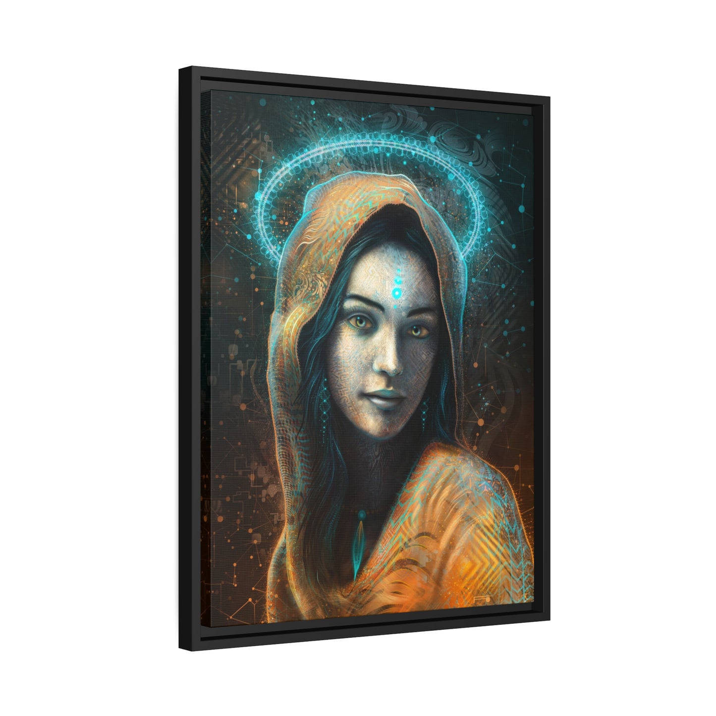 "QUANTA" Matte Canvas, Black Frame