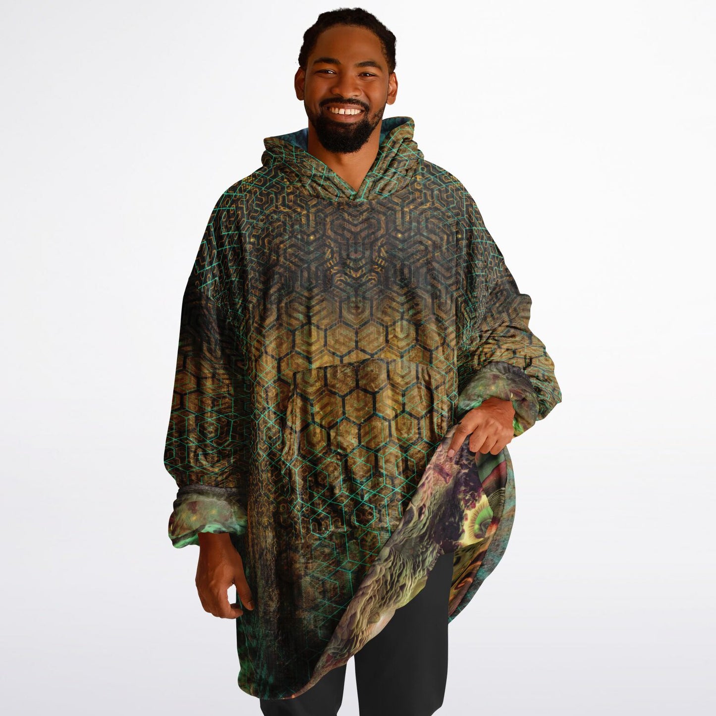 GEO - PSYCHEDELIC WONDERLAND - Reversible Snug Hoodie - AOP