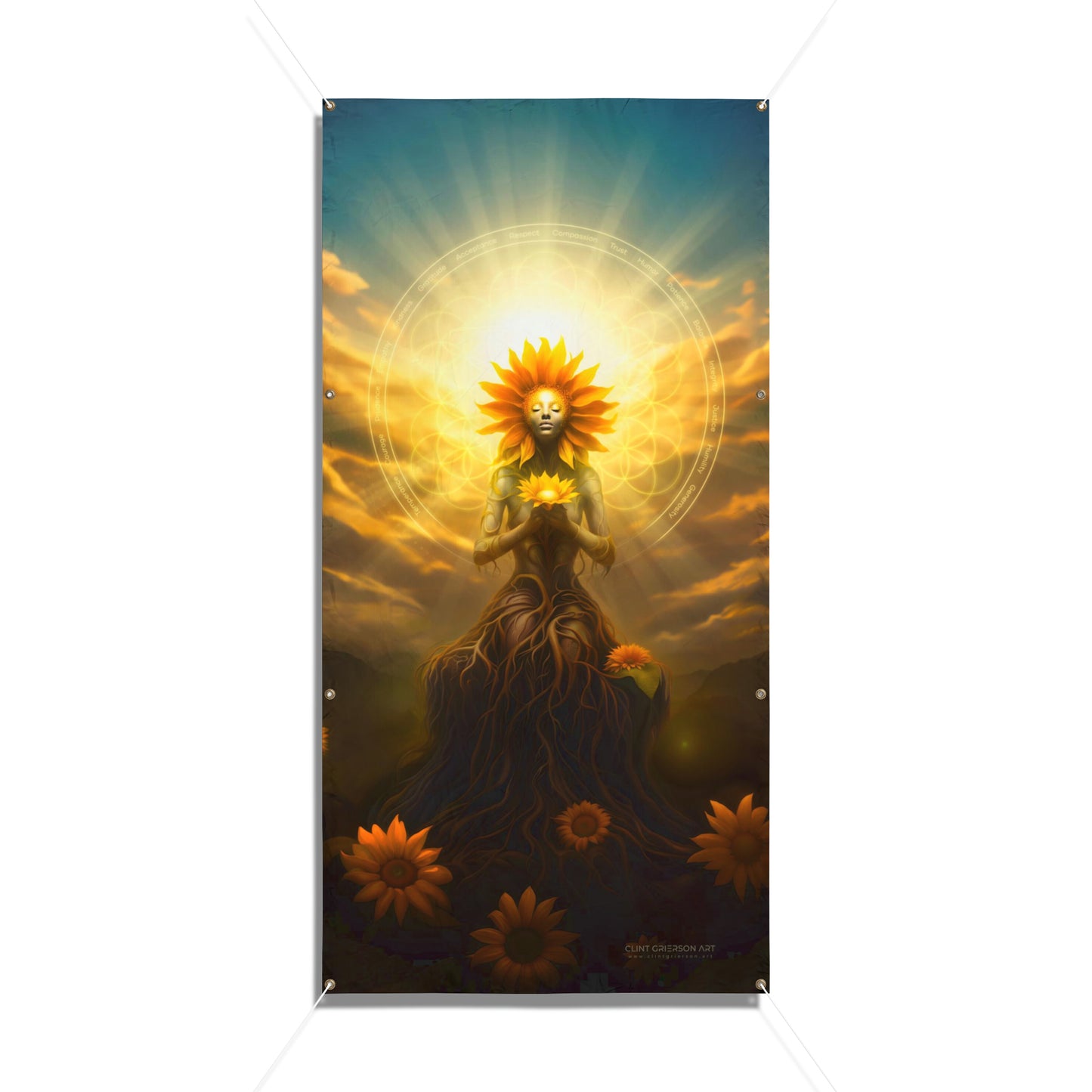 "LIFE IS A FLOWER" Vinyl Banners