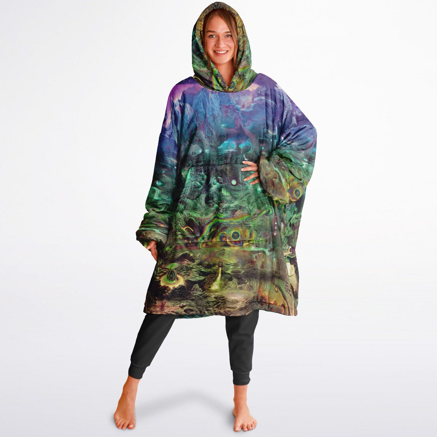 GEO - PSYCHEDELIC WONDERLAND - Reversible Snug Hoodie - AOP