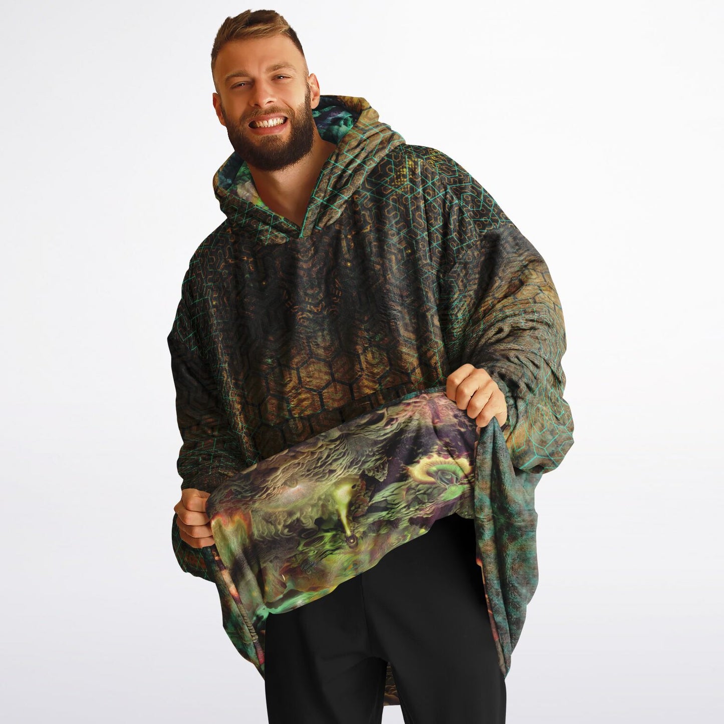 GEO - PSYCHEDELIC WONDERLAND - Reversible Snug Hoodie - AOP