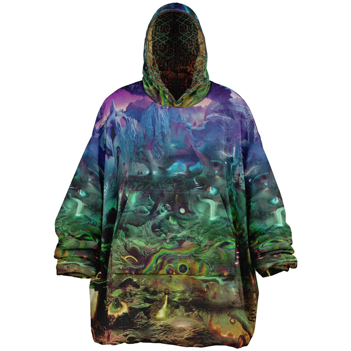 GEO - PSYCHEDELIC WONDERLAND - Reversible Snug Hoodie - AOP