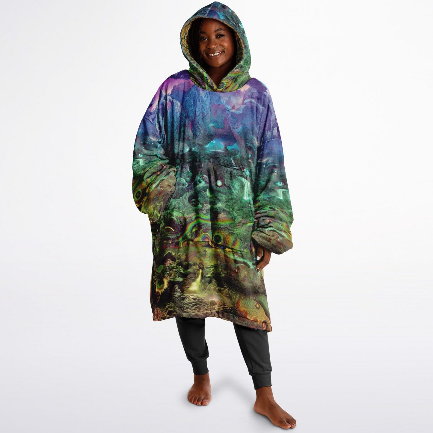 GEO - PSYCHEDELIC WONDERLAND - Reversible Snug Hoodie - AOP