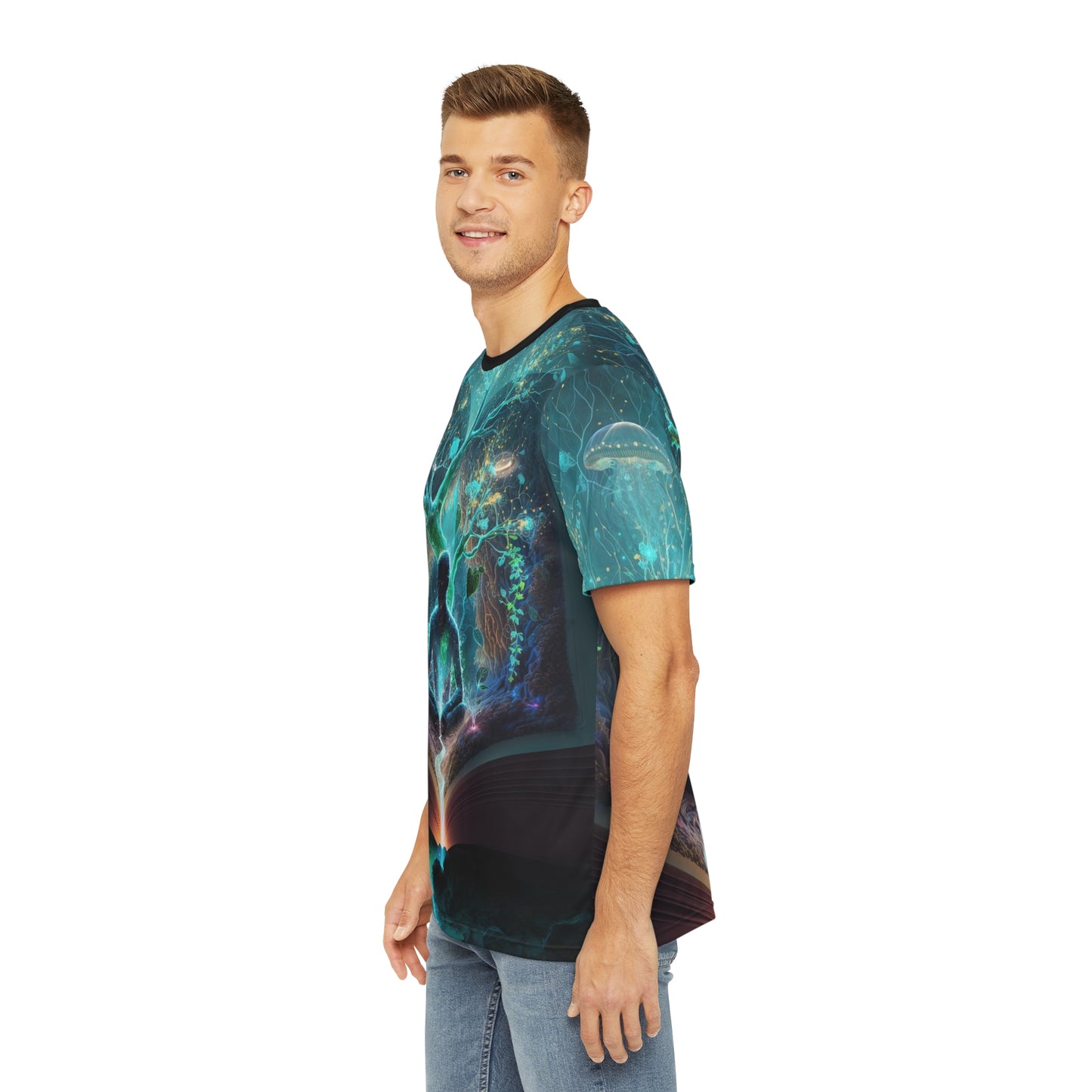 "LIFE" Men's Polyester Tee (AOP)