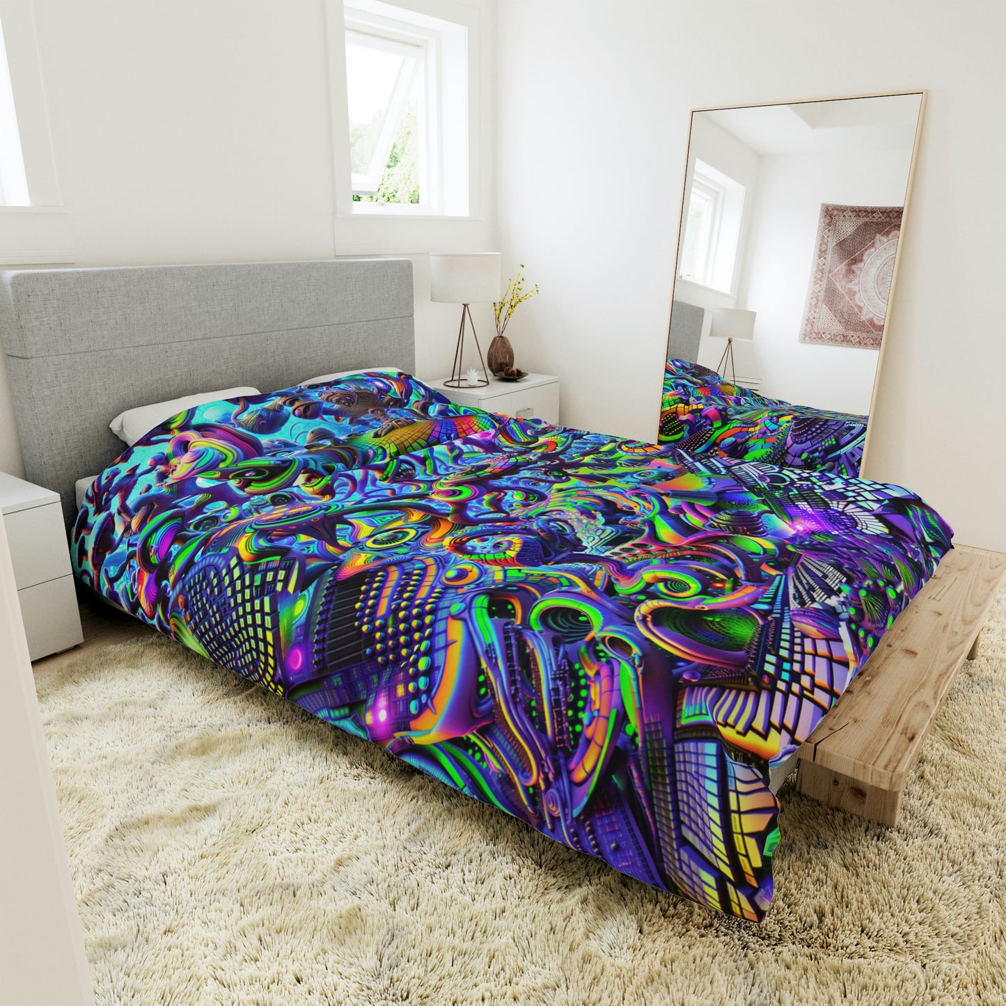 "PSYCHEDELIC WONDERLAND 2.0" Duvet Cover