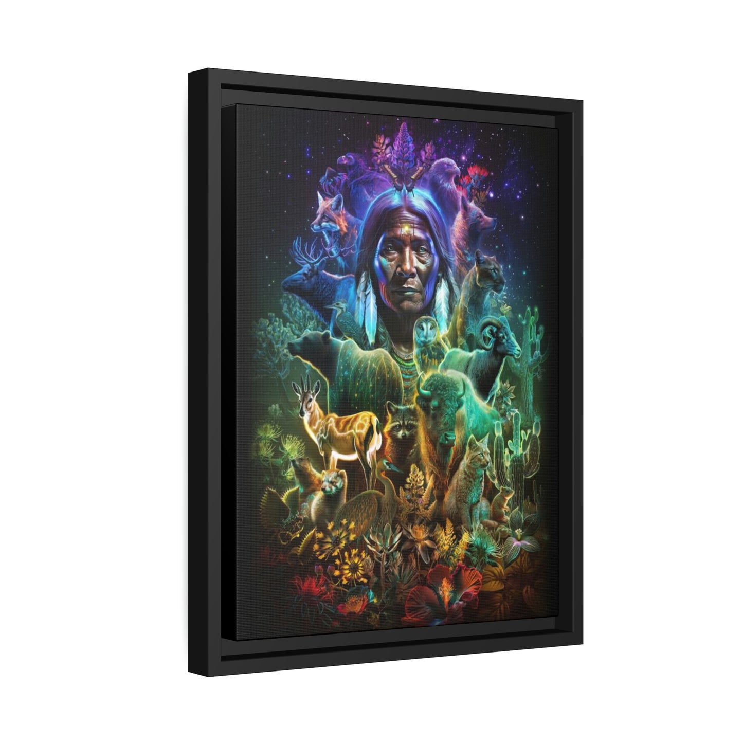 "GREAT SPIRIT" Matte Canvas, Black Frame