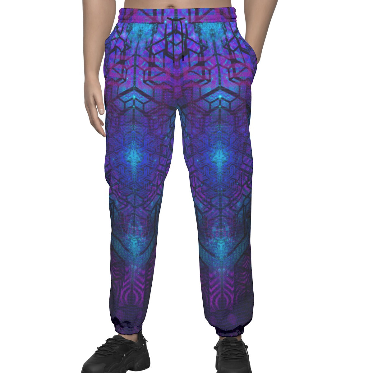 GEOPSY - All-Over Print Unisex Textured Casual Pants