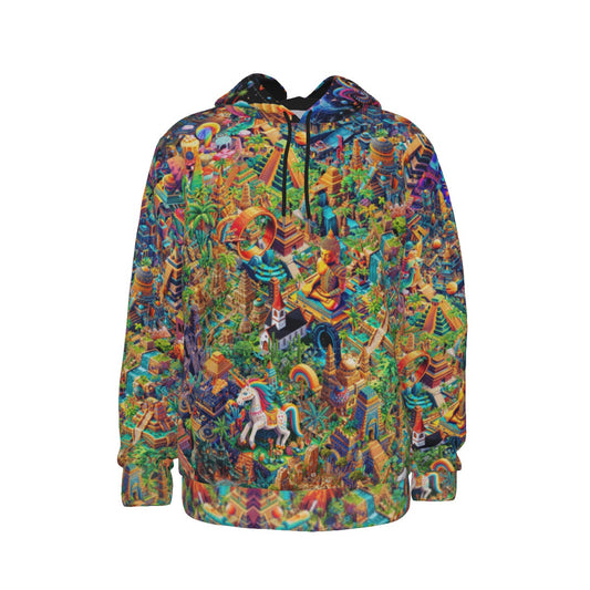 All-Over Print Men's Thicken Pullover Hoodie