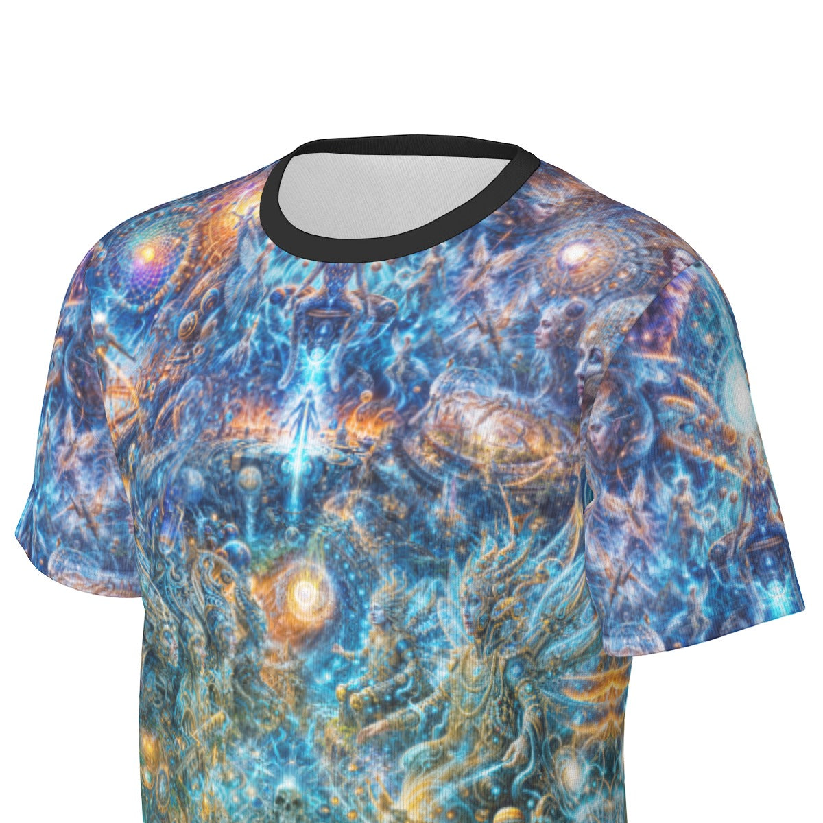 "Genesis of the Cyber Pantheon - Dawn of the Singularity" Men's O-Neck T-Shirt | 190GSM Cotton