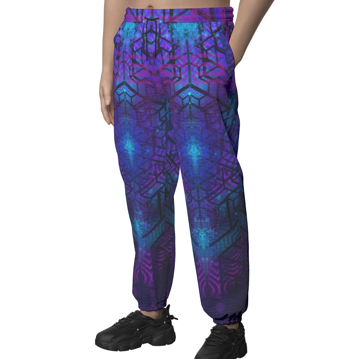 GEOPSY - All-Over Print Unisex Textured Casual Pants