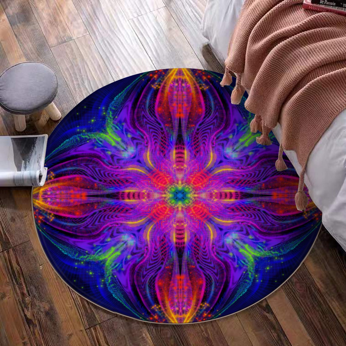 "CHROMADEPTH MANDALA"Foldable round mat