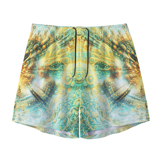 "ETERNAL INFLECTION" All-Over Print Men's Pocket Customizable Shorts