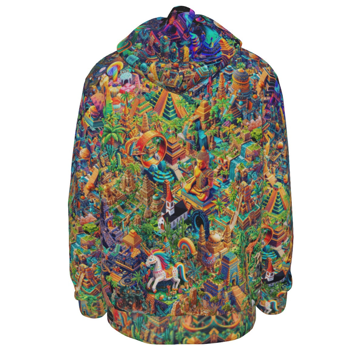 All-Over Print Men's Thicken Pullover Hoodie