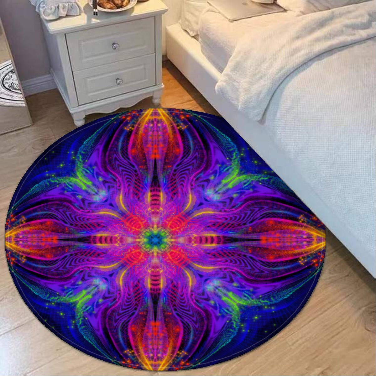 "CHROMADEPTH MANDALA"Foldable round mat