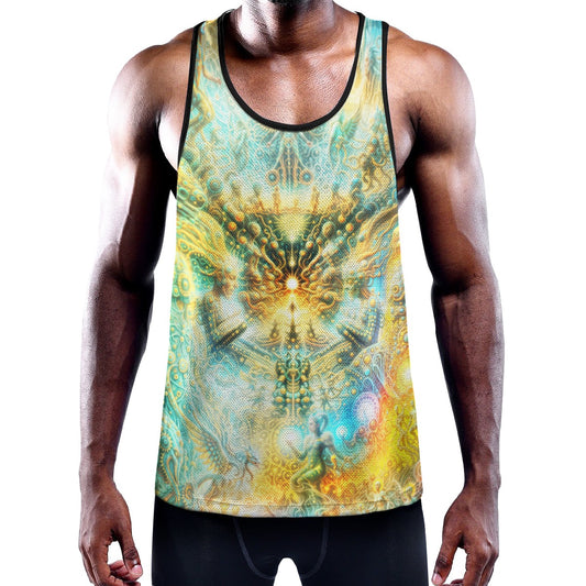 "ETERNAL INFLECTION" All-Over Print Men's Slim Y-Back Muscle Tank Top