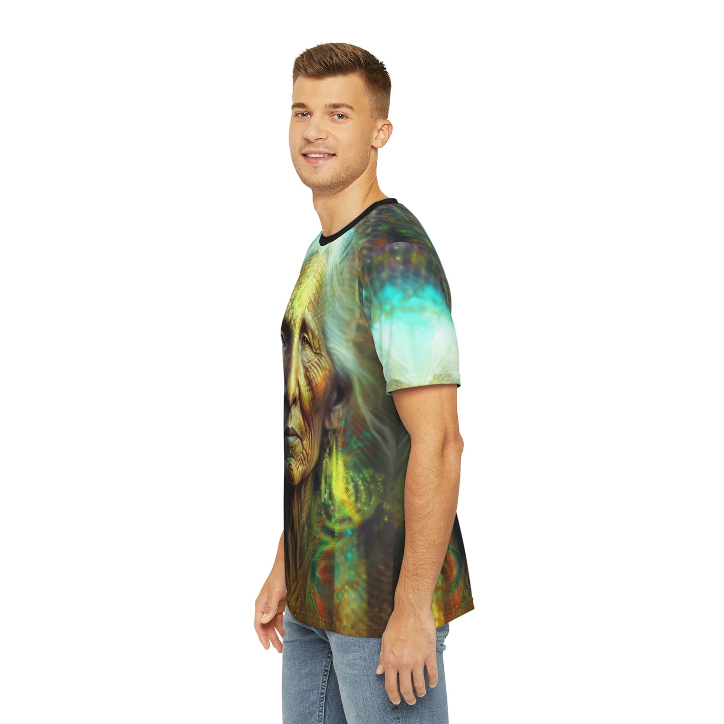 "SACRED WISDOM" Men's Polyester Tee (AOP)