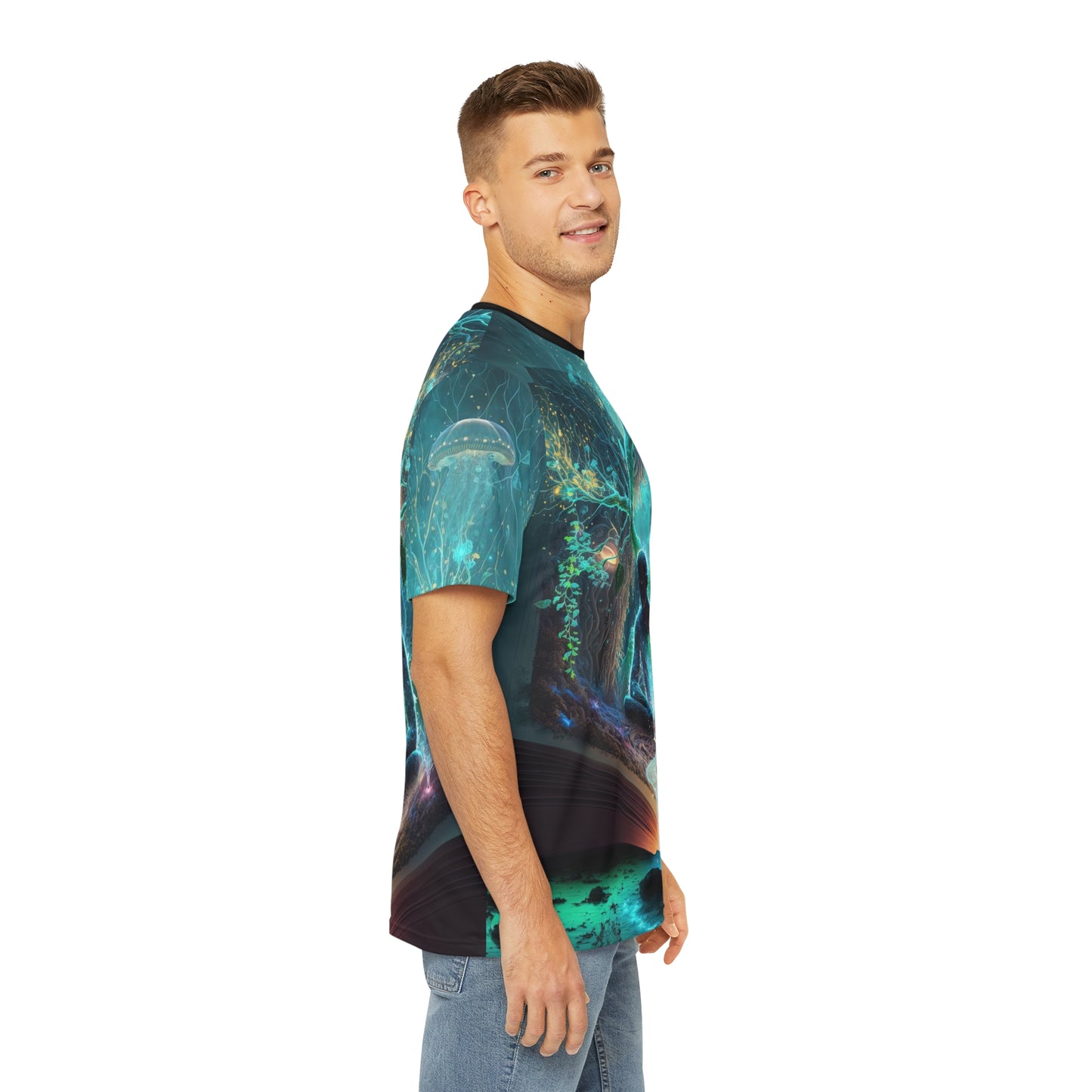 "LIFE" Men's Polyester Tee (AOP)