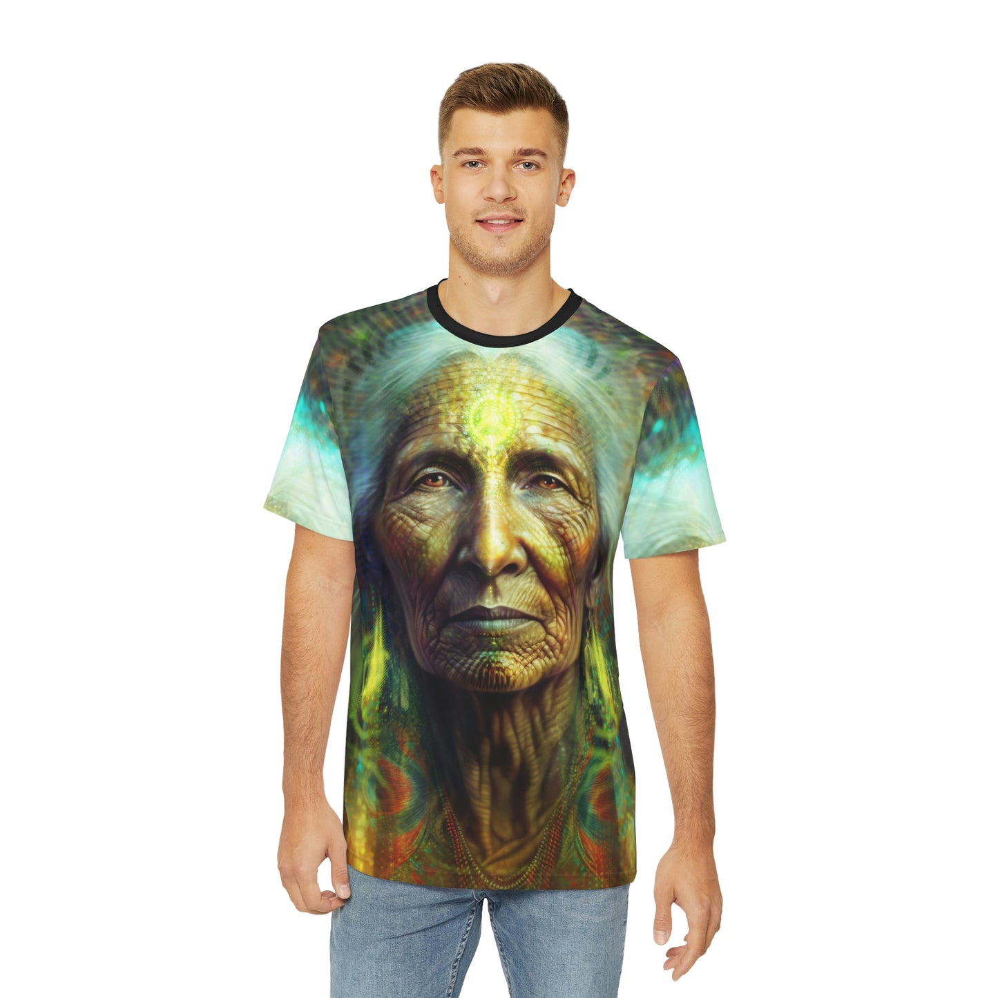 "SACRED WISDOM" Men's Polyester Tee (AOP)