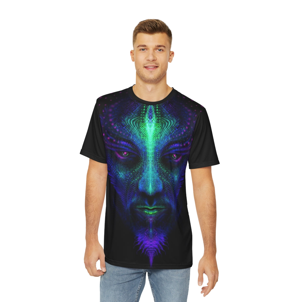 "DIGITAL SHAMAN" Men's Polyester Tee (AOP)