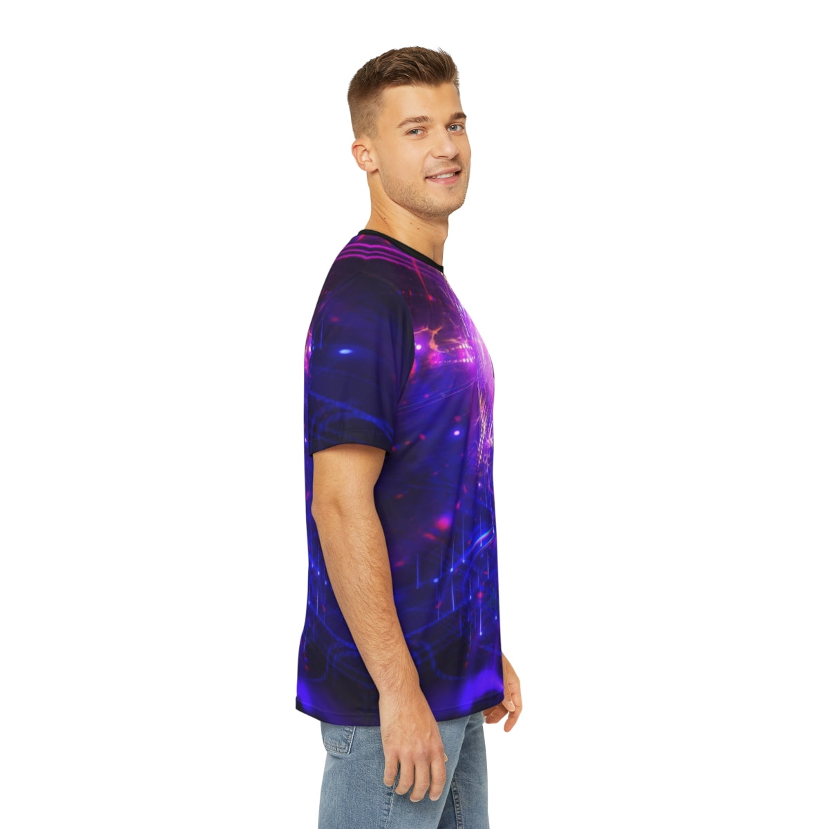 "SECRET VIBRATION" Men's Polyester Tee (AOP)