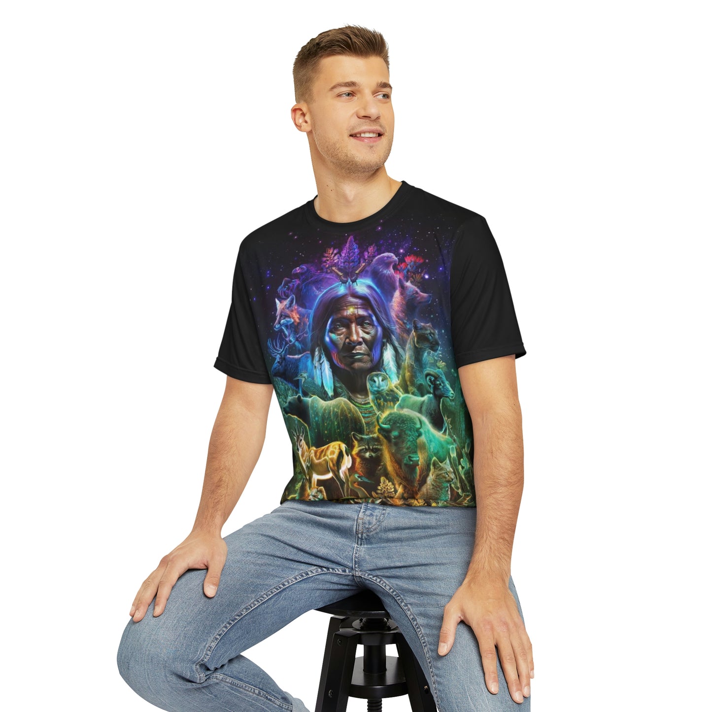 "GREAT SPIRIT" Polyester Tee (AOP)