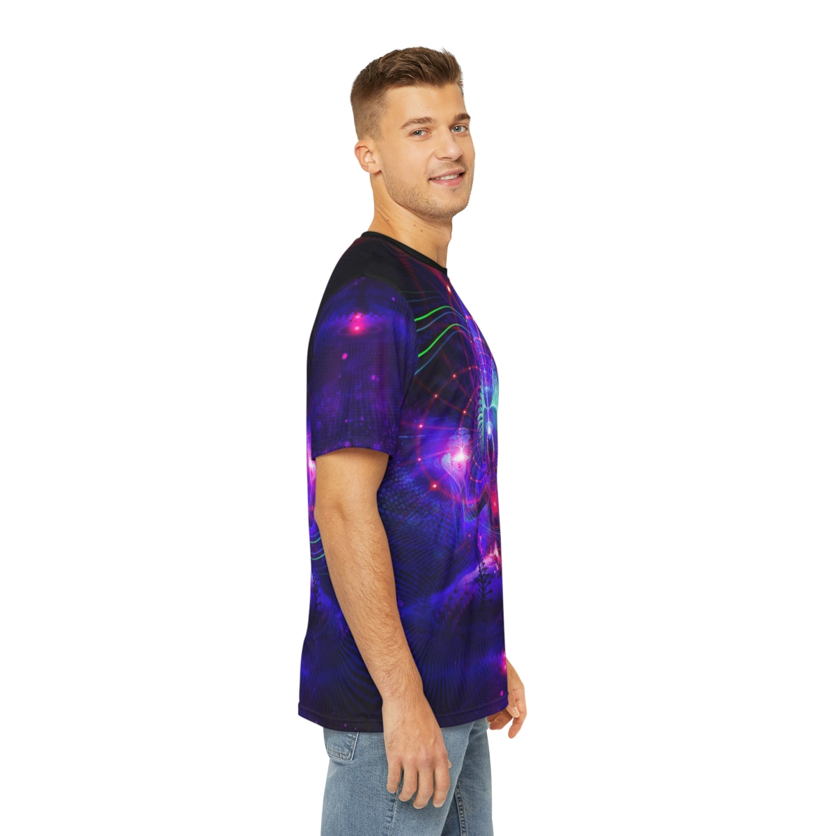 "CRYPTOCHROMA" Men's Polyester Tee (AOP)