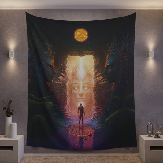 "OPENING" Printed Wall Tapestry