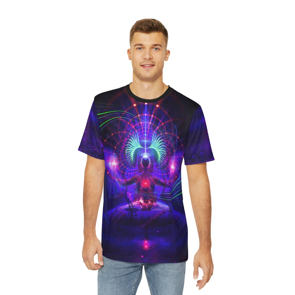 "CRYPTOCHROMA" Men's Polyester Tee (AOP)