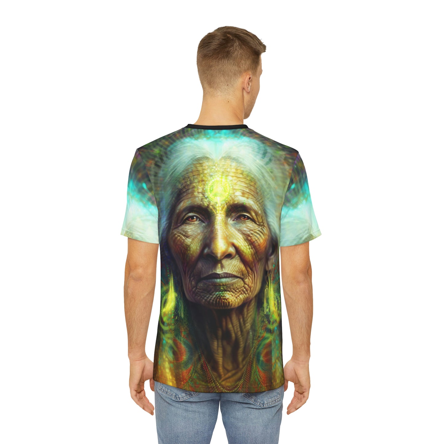 "SACRED WISDOM" Men's Polyester Tee (AOP)