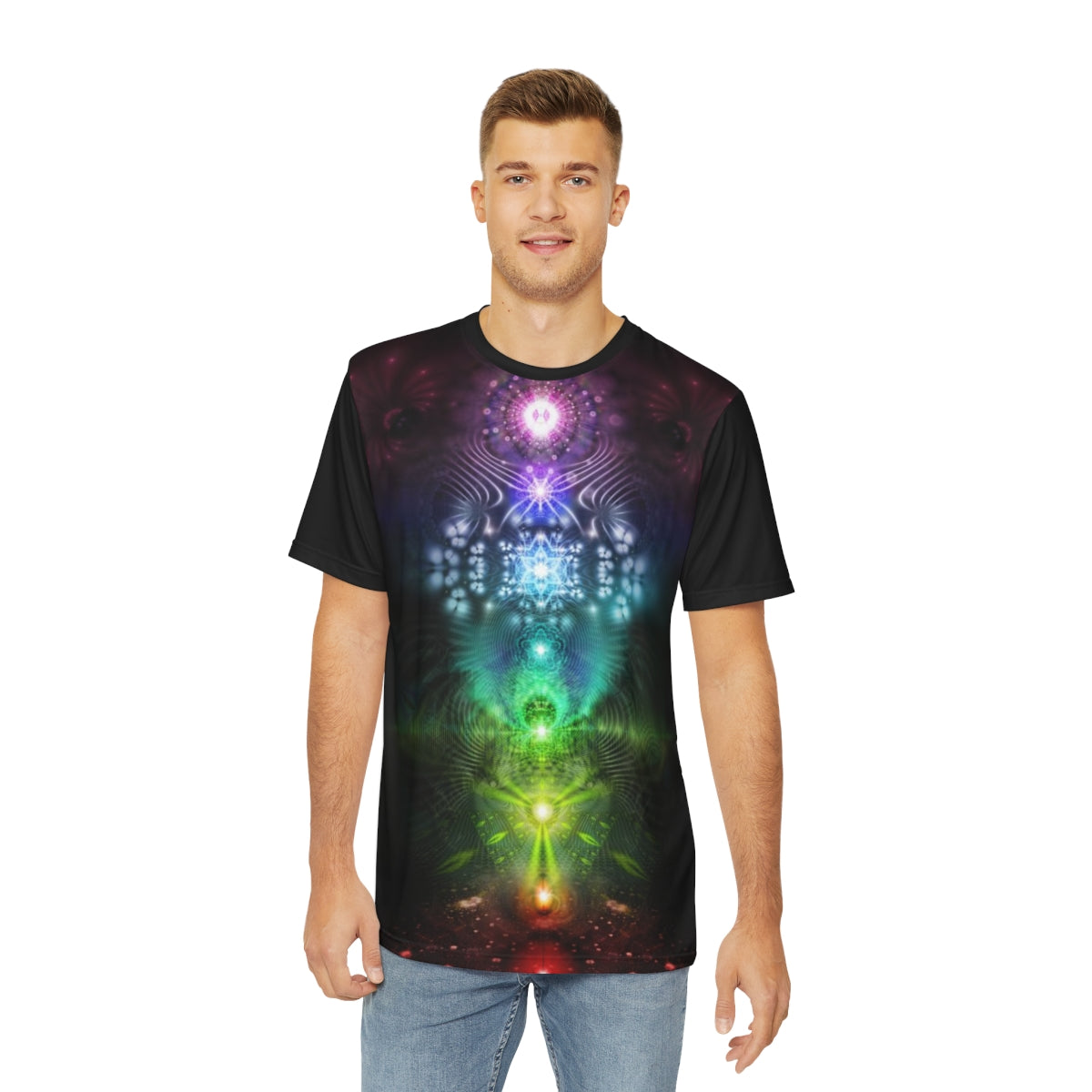 "CHAKRAS" Men's Polyester Tee (AOP)